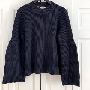 Blue Boden Sweater (L) with Bell Sleeves